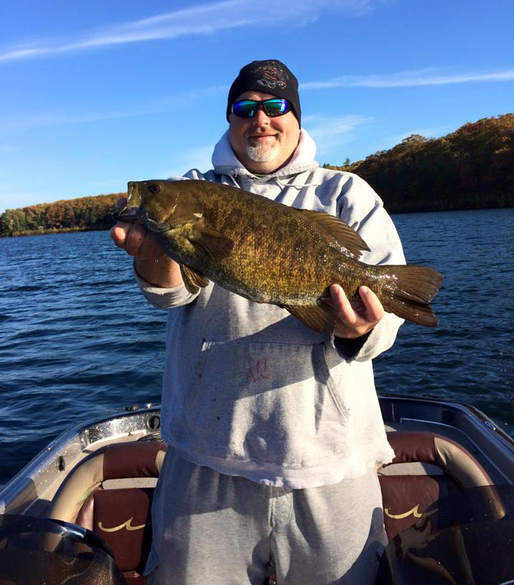 Chris Wenzel from Execution Lures, out on the water with his catch